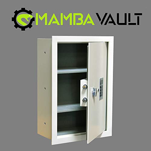 Mamba Vault Fire Resistant Wall Safe 8" Deep with Easy to Program Electronic Digital Lock