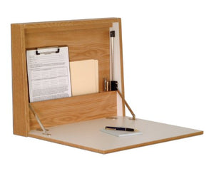 Wooden Mallet Fold-away Wall Desk/Laptop Workstation Oak