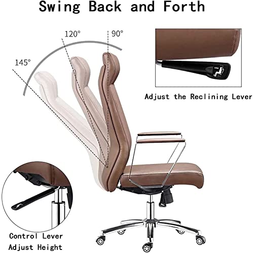 Generic Executive Leather Office Chair Swivel Desk Boss Computer Ergonomic Backrest Armrest