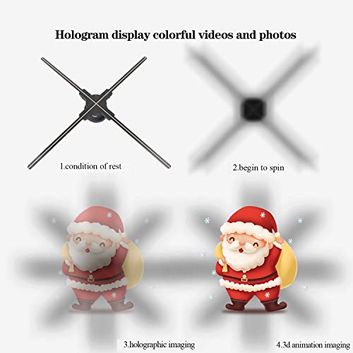 Missyou 3D Hologram Fan 27.5 Inch with Remote, Bluetooth, and 700 Video Library