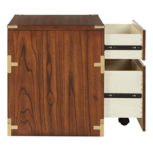 OSP Home Furnishings Wellington 2-Drawer File Cabinet, Toasted Wheat