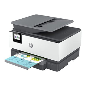 HP OfficeJet Pro 90 18e All-in-One Wireless Color Inkjet Printer, Gray - Print Scan Copy Fax - Instant Ink Ready, 22 ppm, 4800 x 1200 dpi, 512MB Memory, 35-Sheet ADF, Ethernet, Cbmou External Webcam