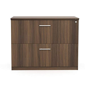 Safco Products MVLFTBS Medina Lateral File Cabinet, 2 Drawer, Textured Brown Sugar