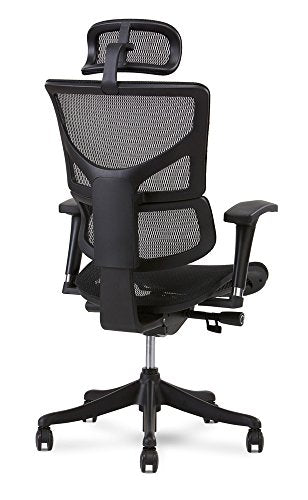 X Chair X1 Task Chair, Black Flex Mesh with Headrest