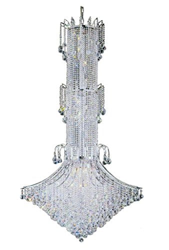 Artistry Lighting Toureg Collection 1802-4472 Silvertone/Goldtone Steel and Crystal 20-Light Chandelier - Chrome Chrome
