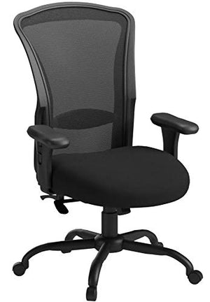 Flash Furniture HERCULES Series 24/7 Intensive Use Big & Tall 400 lb. Rated Black Mesh Multifunction Swivel Chair with Synchro-Tilt