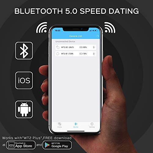 WT2 Language Translator - Supports 40 Languages & 88 Accents, Voice Translator Earbuds, Wireless Bluetooth Translator with APP, Real Time Translation, Suitable for iOS & Android with Charging Case