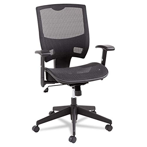 Alera ALEEP4218 Epoch Series All Mesh Multifunction Mid-Back Chair, Black