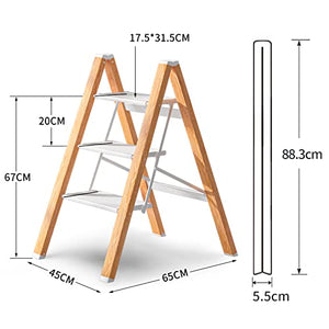 Ladder Chair Small Folding Herringbone Aluminum Alloy Three-Step (Size: Three Steps)