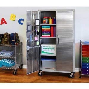 Seville Classics Metal Storage Cabinet Locker Organizer 36" W x 18" D x 72" H