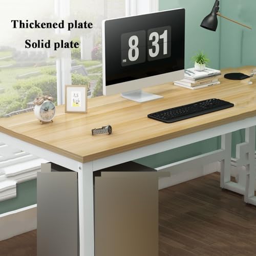 NIZAME Executive Desk with Adjustable Foot Cushion, Carbon Steel Frame - Black, 140x60x75cm