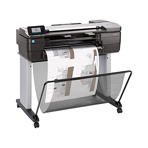 HP DesignJet T830 Large Format Printer, 24" Color Inkjet Plotter, Wireless, Multifunction