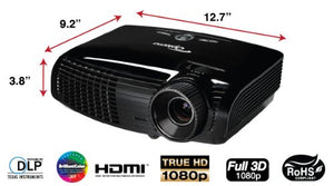 Optoma HD131Xe 1080p 2500 Lumen Full 3D DLP Home Theater Projector with HDMI (Black) (2013 Model)
