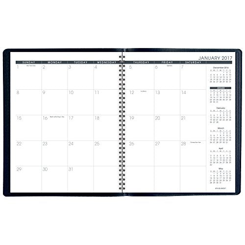 AT-A-GLANCE Monthly Planner / Appointment Book 2017, 15 Months, 9 x 11", Navy (7026020)