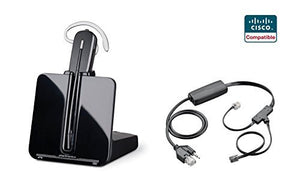 Cisco Compatible Plantronics CS540 VoIP Wireless Headset Bundle with Electronic Remote Answer|End and Ring Alert (EHS) for 6945 7821 7841 7861 7942G 7945 7945G 7962G 7965G 7975 7975G