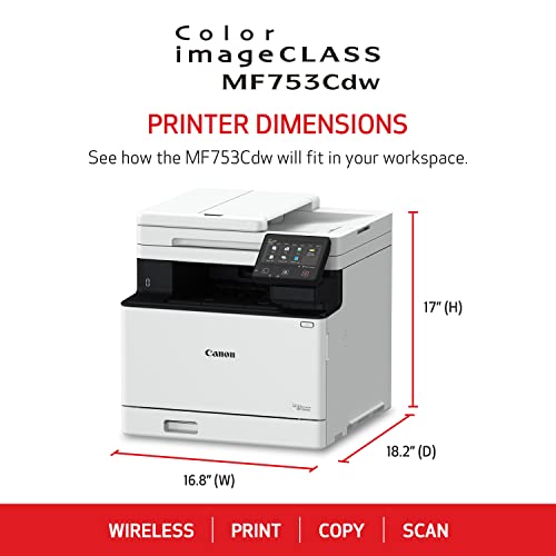 Canon imageCLASS MF753Cdw Wireless Color Laser All-In-One Printer