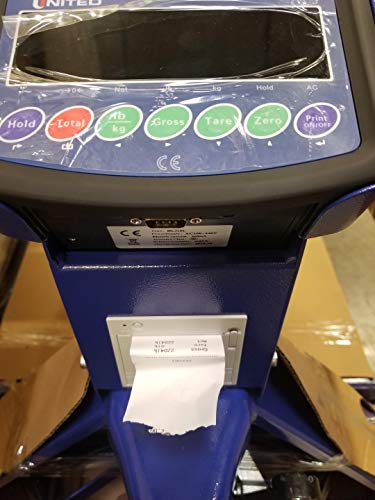 Pallet Jack Scale with Built-in Thermal Printer 5,000 x 1 lb Capacity 48"x27" Fork Size