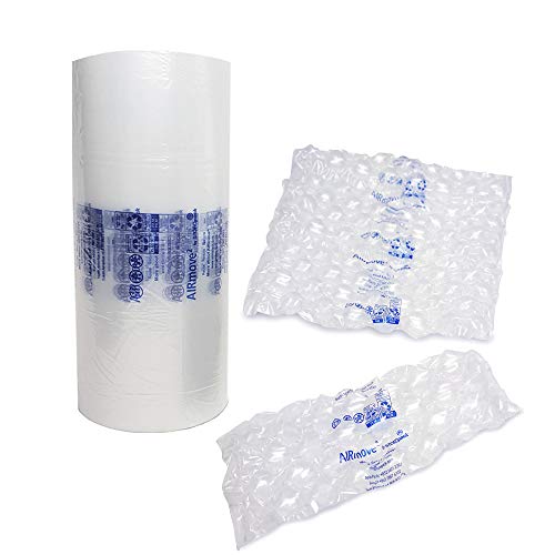 Bubble M Inflatable Packaging Air Film 16" x 1150' for Airmove2 by Storopack, Pack of 2 rolls – Air Cushion Pillows for Packaging and Protection – Space-Saving Alternative to Packing Peanuts
