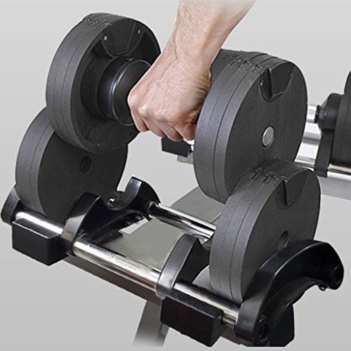 44 lb Dumbbells Hand Weights Set of 2 - Vinyl Coated Exercise & Fitness Dumbbell for Home Gym Equipment Workouts Strength Training Free Weights for Men (44 pounds)