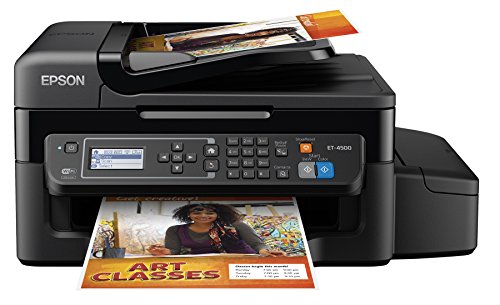 Epson Workforce ET-4500 EcoTank Wireless Color All-in-One Supertank Printer with Fax