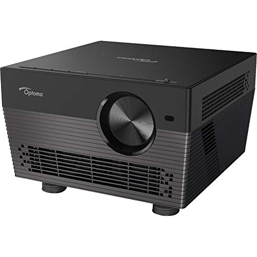 Optoma Portable LED UHD 4K Smart Projector Works with Alexa & Google Assistant (UHL55) with Carbon Steel Projector Ceiling Mount, 2X 6ft HDMI Cable, 6-Outlet Surge Adapter & 1 Year Extended Warranty
