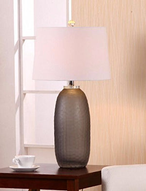 CJSHVR-Modern and Minimalist Living Room Study Lamps Continental Fabrics Creative Lamps French Terry Glass Decor Lamps Bedroom Bed Lamps