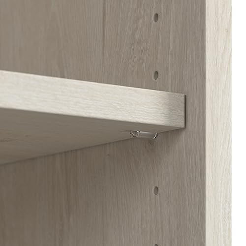 Bush Furniture Lennox Farmhouse 2 Drawer Lateral File Cabinet with Shelves | Linen White Oak