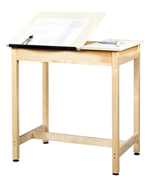Diversified Woodcrafts DT-9SA37 UV Finish Solid Maple Wood Art/Drafting Table with, 36" Width x 36" Height x 24" Depth