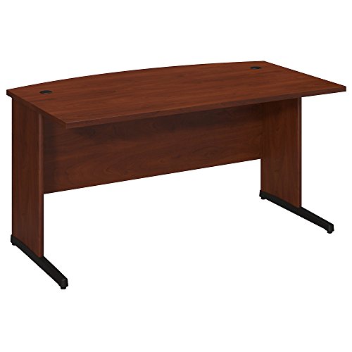 Bush Business Furniture Series C Elite 60W x 36D C-Leg Bow Front Desk in Hansen Cherry