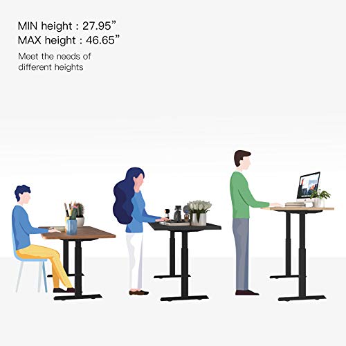 Electric Stand up Desk Frame - Aludest Dual Motor Height Adjustable Sit Stand Standing Desk Cable Management Rack Base Workstation…