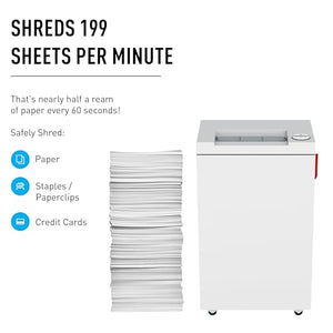 ideal. 2445 Cross-Cut Deskside Paper Shredder for Office, 11-13 Sheet, 9 Gal. Bin, P-4 Security Level