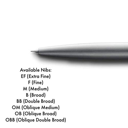 LAMY 2000 Metal Fountain Pen Oblique Broad Nib