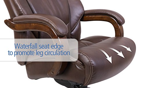 La-Z-Boy Delano Big & Tall Executive Bonded Leather Office Chair - Chestnut (Brown)