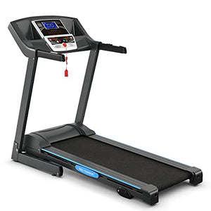 GYMAX 2.25HP Folding Treadmill, Manual Incline Running Machine with 12 Preset Program, LCD Monitor & Heart Rate Sensor, Home Cardio Exercise Equipment