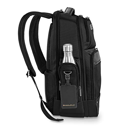 Briggs & Riley @Work Large Laptop Backpack for women and men. Fits up to 17 inch laptop. Business Travel Laptop Backpack with RFID Blocking Pocket, Black