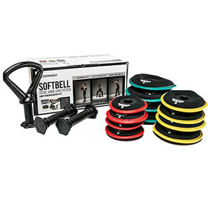 Hyperwear SoftBell Home Gym Dumbbell Kettlebell Combo Set Strength Training (Light Combo)