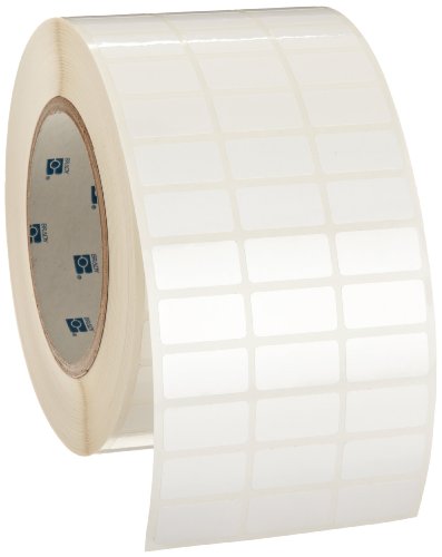 Brady THT-5-423-10 1" Width x 0.5" Height, B-423 Permanent Polyester, Gloss Finish White Thermal Transfer Printable Label (10000 per Roll)