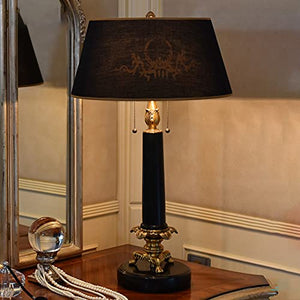 SLEEVE Modern Table Lamp with Fabric Lampshade - 29" H Luxurious Nightstand Lamp