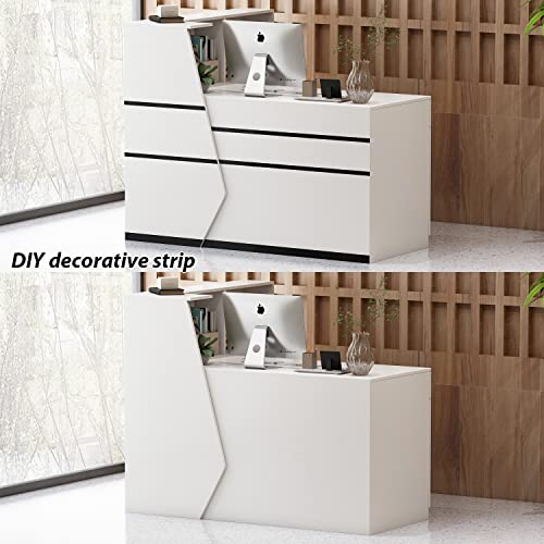 Overstock L-Shape Laminate Reception Desk