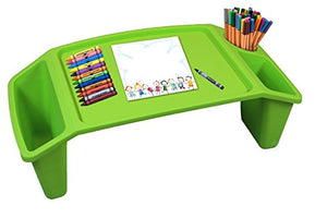 Baiscwise Kids Lap Desk Tray, Portable Activity Table (Set of 12, Green)
