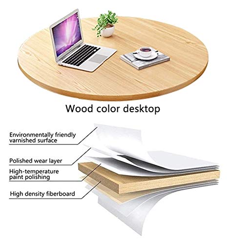 AkosOL Business Dining Table Set - Space-Saving 5-Piece Wooden Round Table & Chair Set