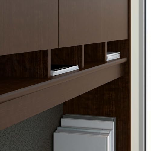 Bush Business Furniture Series C SRC095HCSU 72W Desk with Storage, Mocha Cherry