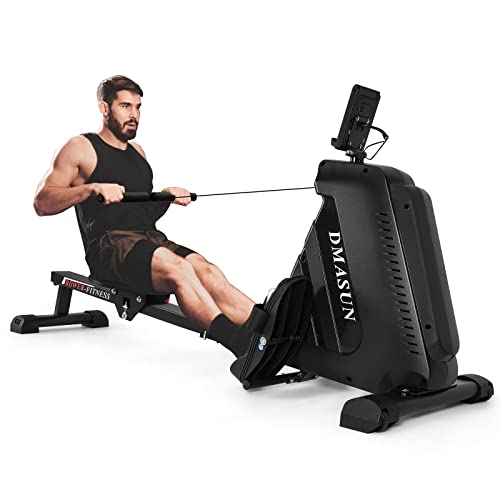 Rowing Machine, DMASUN Magnetic Rower Indoor Row Machine with 16 Level Resistance, LCD Display & Comfortable Seat Cushion, Rowing Machines for Home Use Foldable (2022 Upgraded)