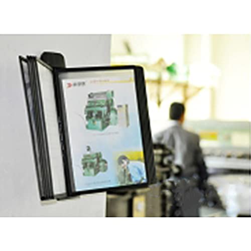 Desktop Reference System Small, Durable Desk Display Unit, Deluxe Catalog Display Racks, Black/Gray, 10/20 Documents - Restaurant Menu Book