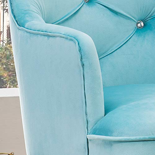 XIZZI Cute Desk Chair,Computer Chair, Adjustable Swivel Home Office Chair, Office Chair with Wheels and Arms (Blue)