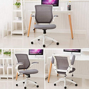 UsmAsk Mid-Back Black Mesh Swivel Ergonomic Task Office Chair - Black/White