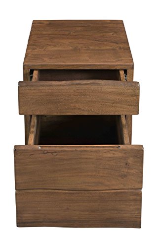 Treasure Trove Accents 17663 Two Drawer Castered File Cabinet, Light Walnut