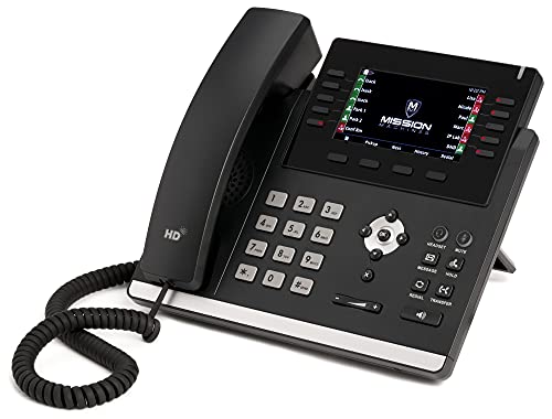MM MISSION MACHINES Business Phone System: Professional Pack - Auto Attendant/Voicemail, Cell & Remote Extensions, Call Recording - 2 Months Service (4 Phone Bundle)