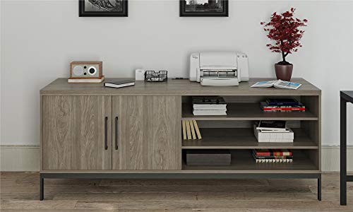 Ameriwood Home Parkside File Cabinet Credenza in Light Brown Oak