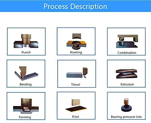 HayWHNKN Pneumatic Punch Press Machine with Display Controller Die Hole Punches Adjustable Cylinder Stroke Pneumatic Press for Sheet Metal Hole Punches Milling Machine 2 Buttons (200KG/440LB Pressure)110V